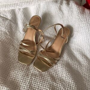 a new day Gold Strappy Heels